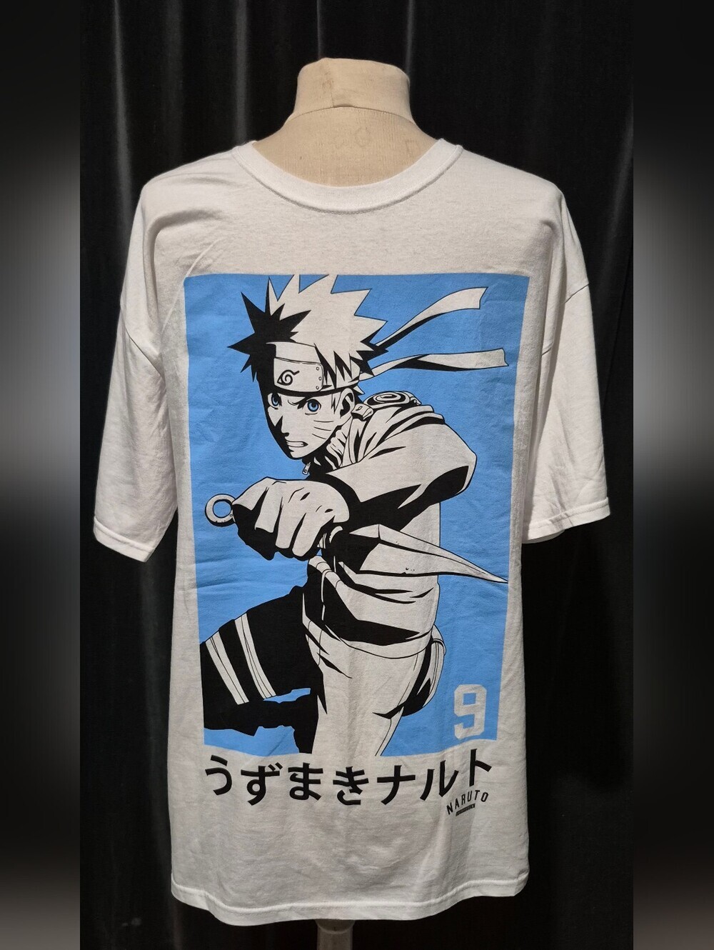 Naruto White and Blue Graphic T-Shirt (Box B)